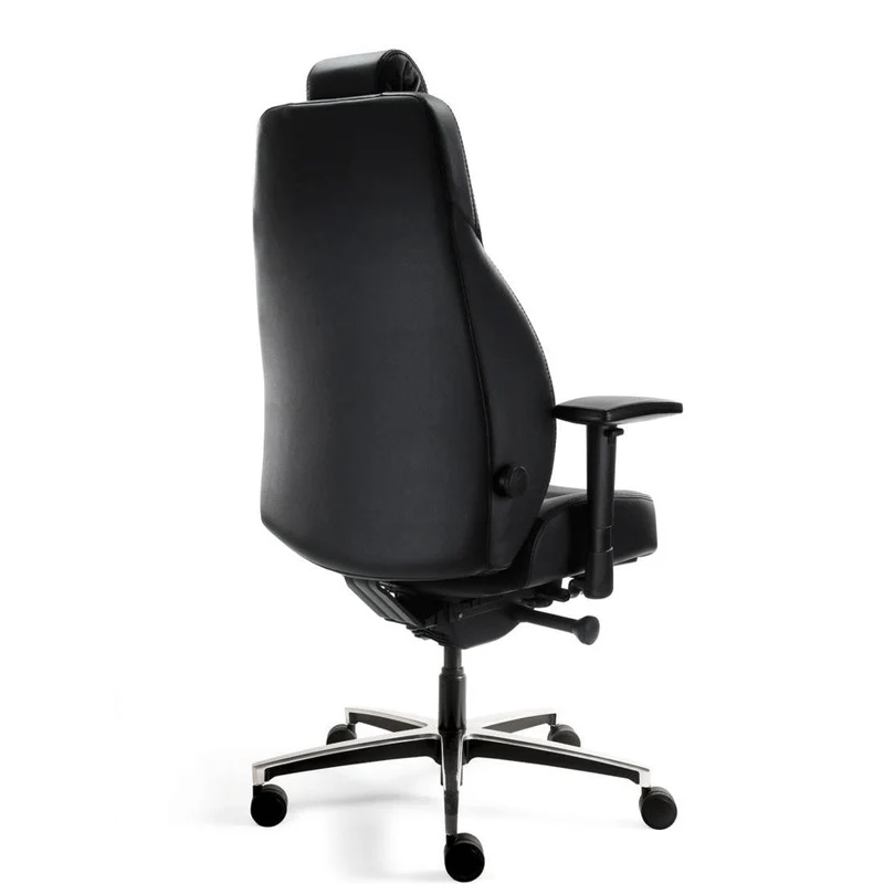 24-Stunden Stuhl - Ergonomischer Bürostuhl Stoff - Leder Schwarz - bis 200 KG