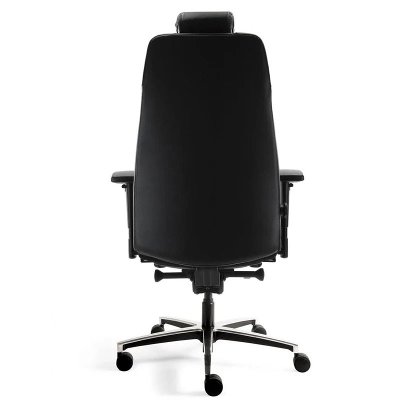 24-Stunden Stuhl - Ergonomischer Bürostuhl Stoff - Leder Schwarz - bis 200 KG