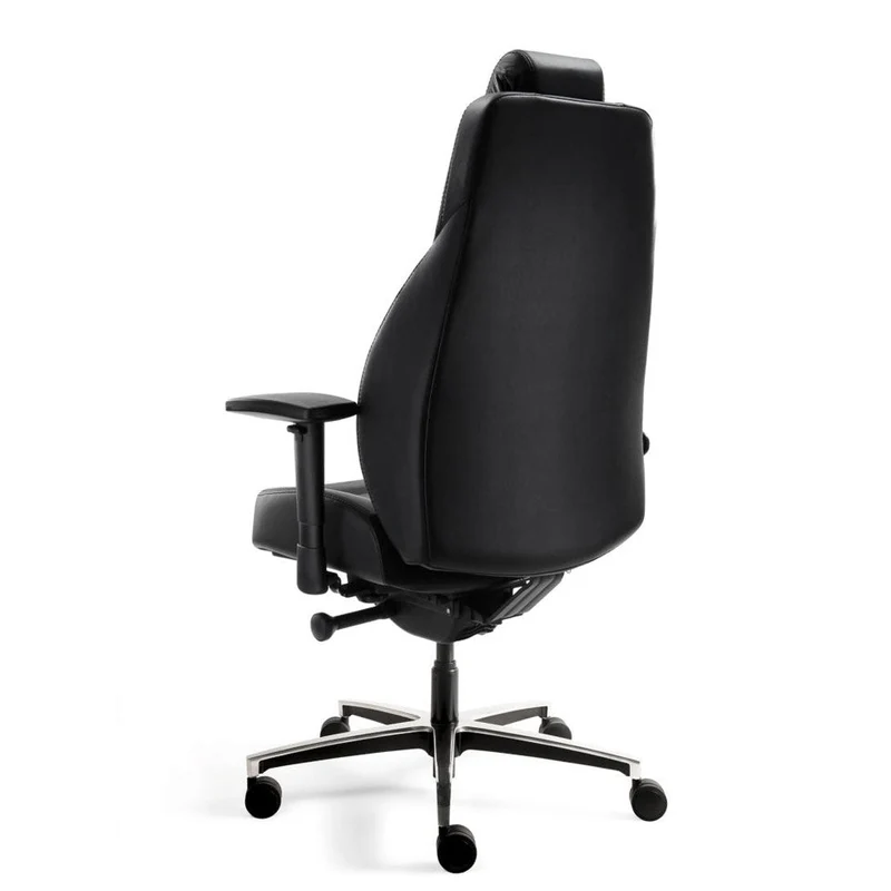 24-Stunden Stuhl - Ergonomischer Bürostuhl Stoff - Leder Schwarz - bis 200 KG