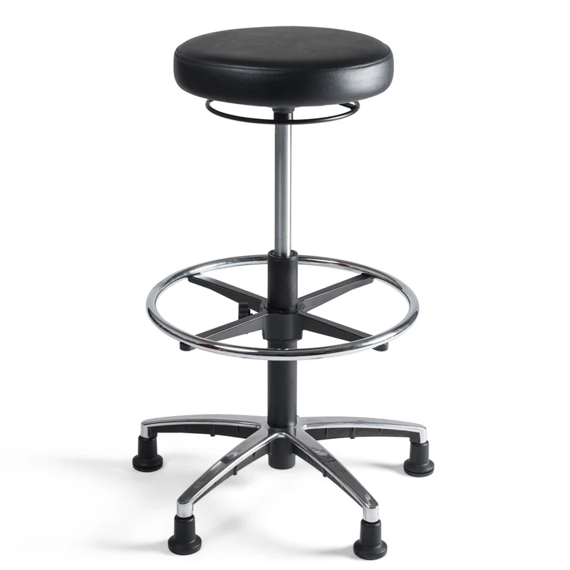 Arbeitshocker Hocker | Kunstleder hoch mit Fußring | Ringmechanik