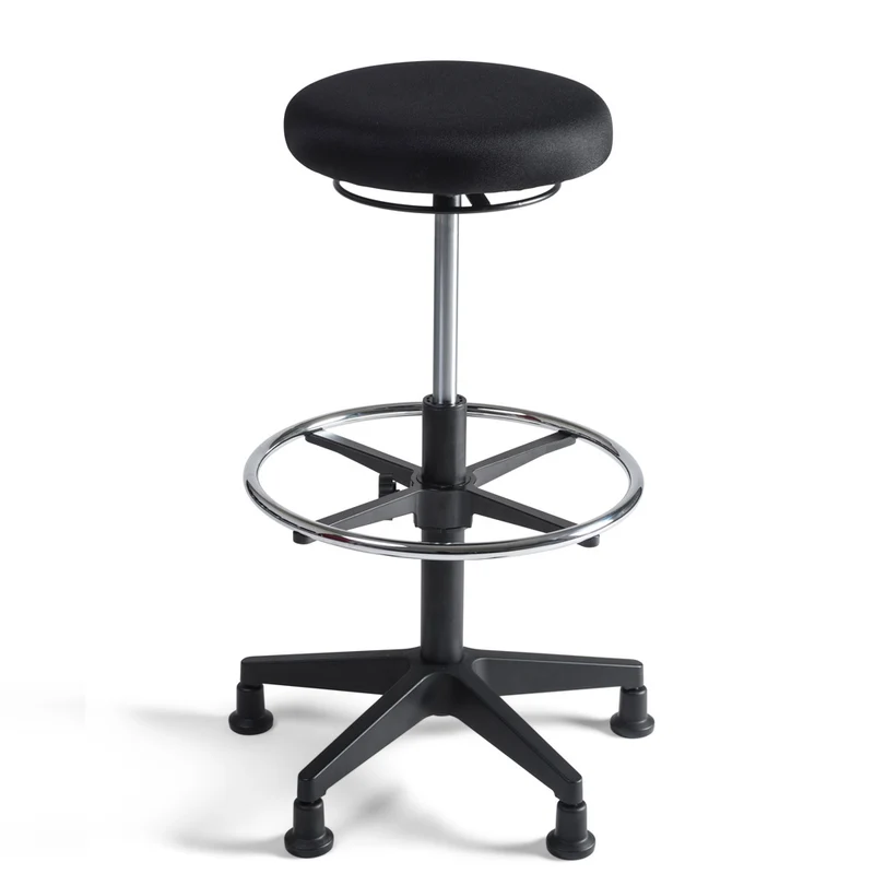 Arbeitshocker Hocker | Sitzpolster hoch mit Fußring | Ringmechanik