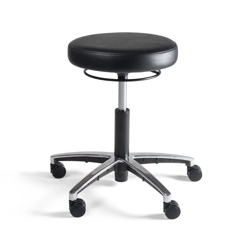 Arbeitshocker Hocker | Textilleder Kunstleder | niedrig | Ringmechanik