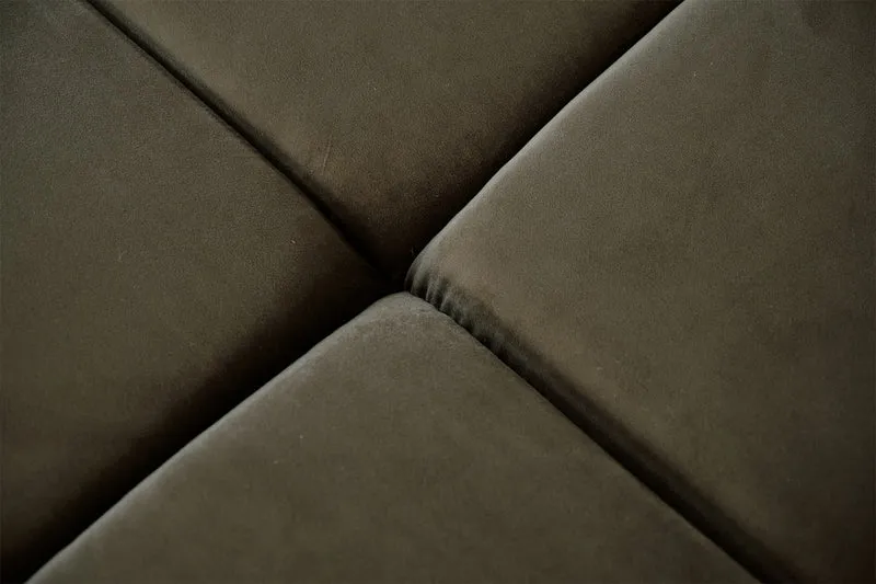 KAWOLA Sofa NEVADA Ecksofa Velvet olivgrün