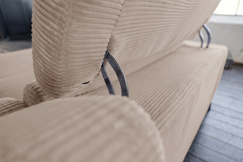 KAWOLA Sofa LAISKA Ecksofa Cord taupe