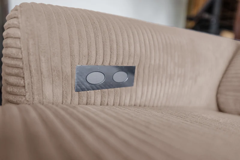 KAWOLA Sofa LAISKA Ecksofa Cord taupe