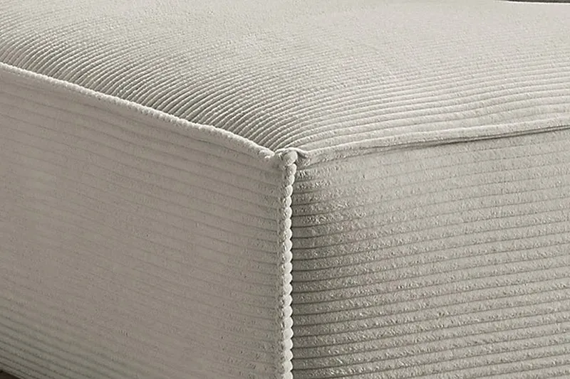 KAWOLA Sofa SAMU Ecksofa Cord steingrau