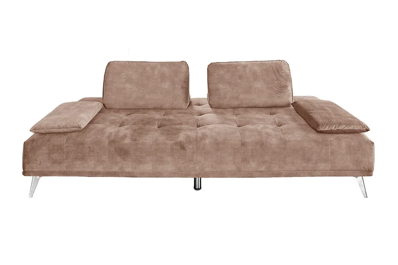 KAWOLA Sofa WIOLO Schlafsofa Daybed velvet taupe