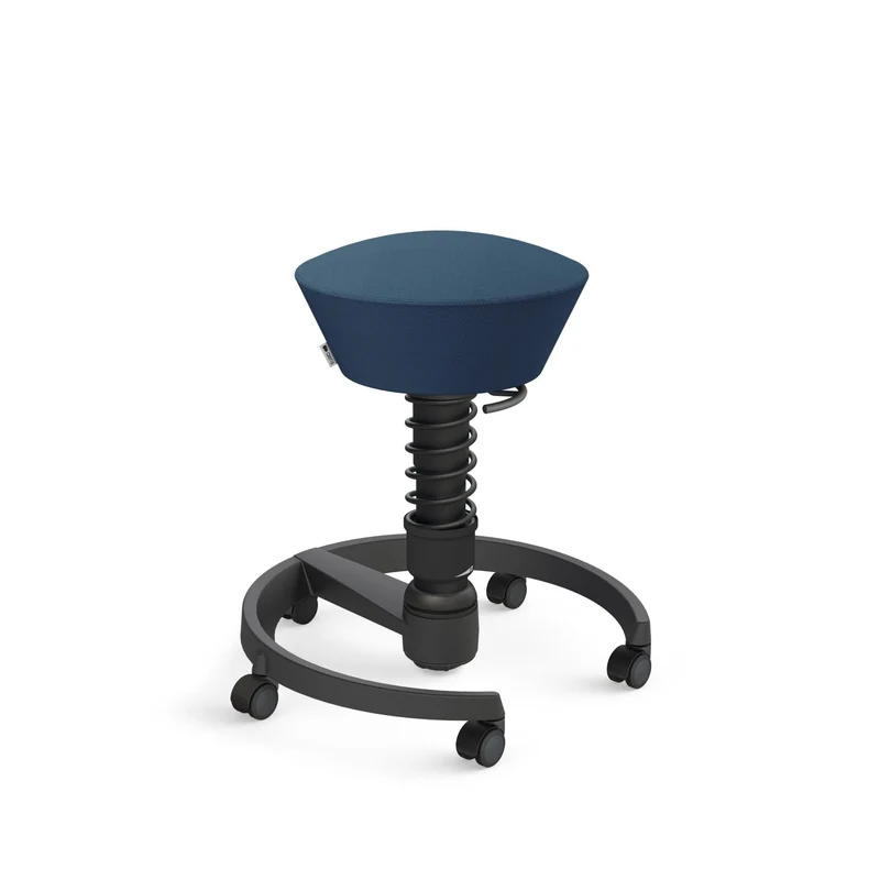 Aeris Swopper mit Rollen | Stoff Wolle Select Additional | Gestell Schwarz