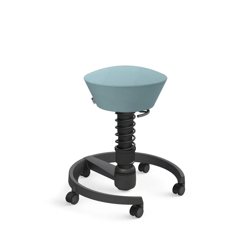 Aeris Swopper mit Rollen | Stoff Wolle Select Additional | Gestell Schwarz