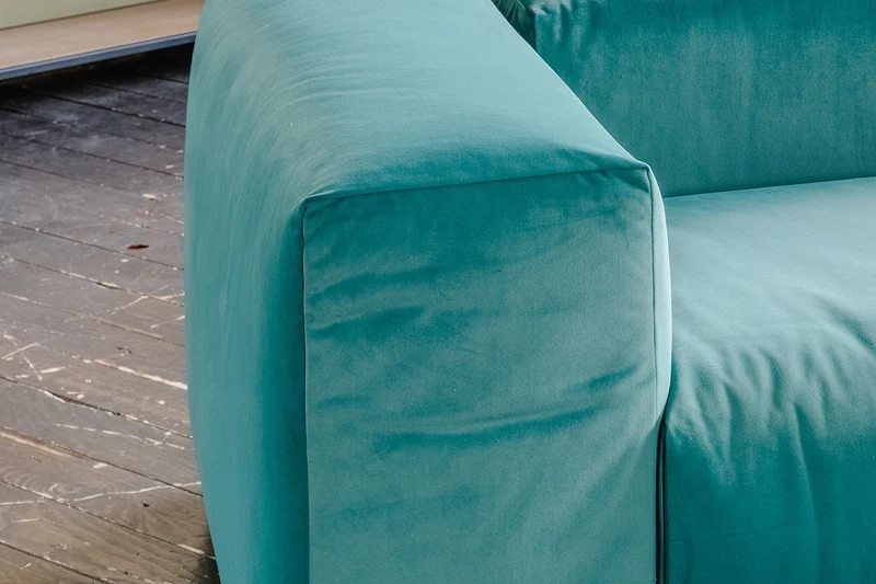 KAWOLA Loveseat MIA Modularer Sessel 4-tlg. Velvet grün