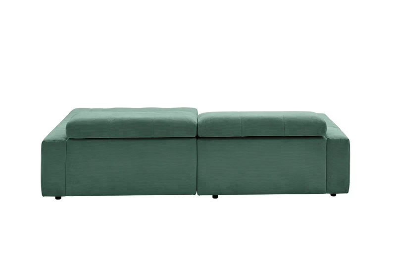 KAWOLA Sofa RENO Ecksofa Feincord grün