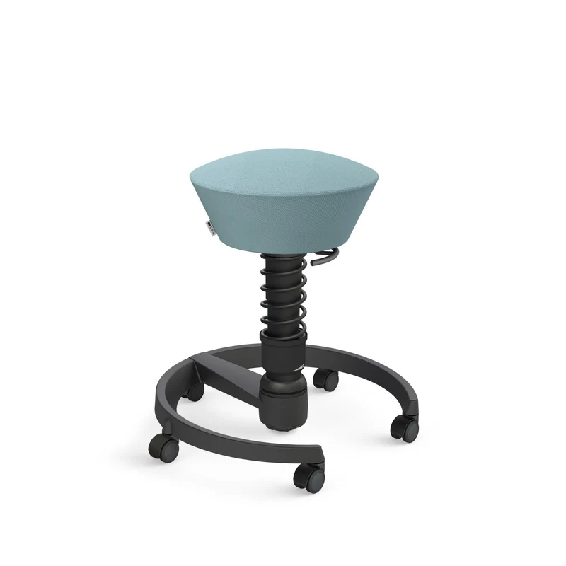Aeris Swopper mit Rollen | Stoff Wolle Select | Gestell Schwarz