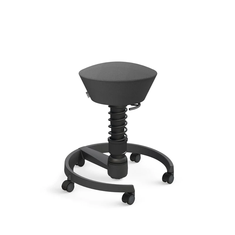 Aeris Swopper mit Rollen | Stoff Wolle Select | Gestell Schwarz