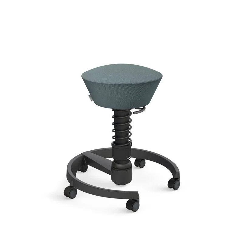 Aeris Swopper mit Rollen | Stoff Wolle Select | Gestell Schwarz