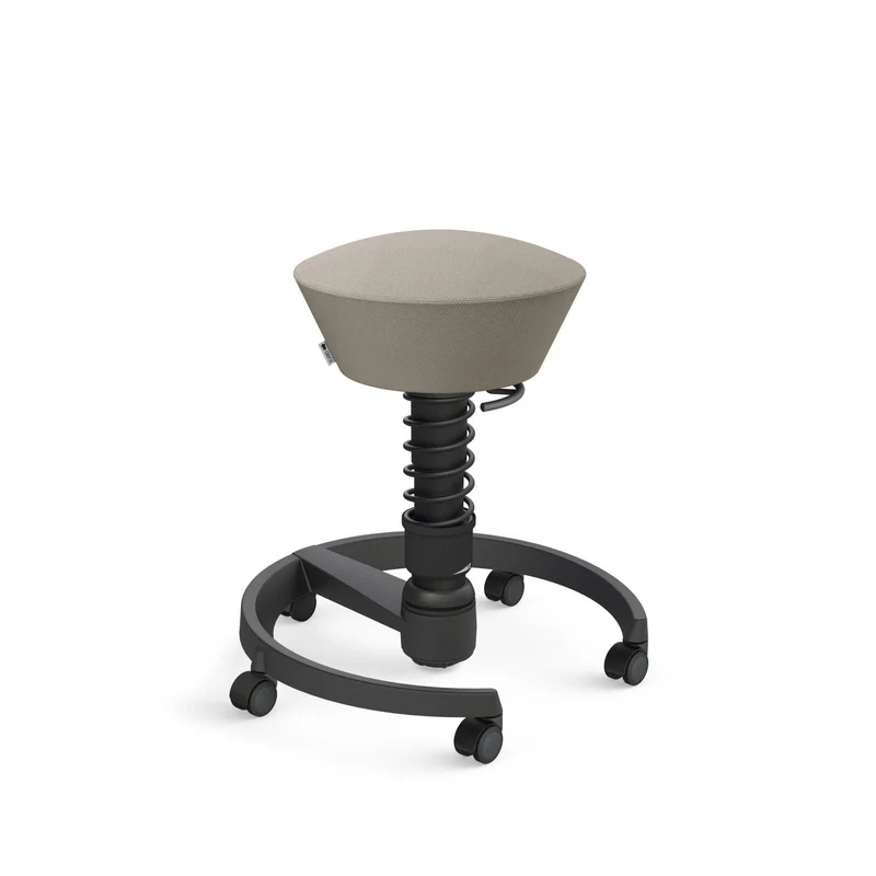 Aeris Swopper mit Rollen | Stoff Wolle Select | Gestell Schwarz