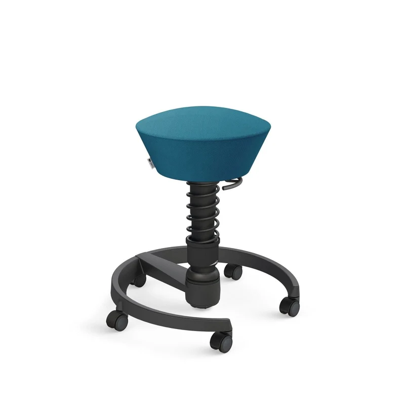 Aeris Swopper mit Rollen | Stoff Wolle Select | Gestell Schwarz