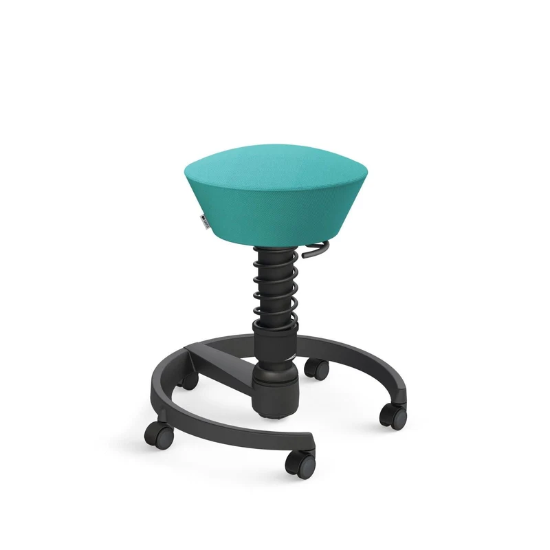 Aeris Swopper mit Rollen | Stoff Wolle Select | Gestell Schwarz