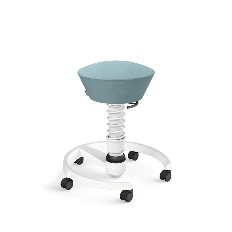 Aeris Swopper mit Rollen | Stoff Wolle Select | Gestell Weiß | Additional Colours