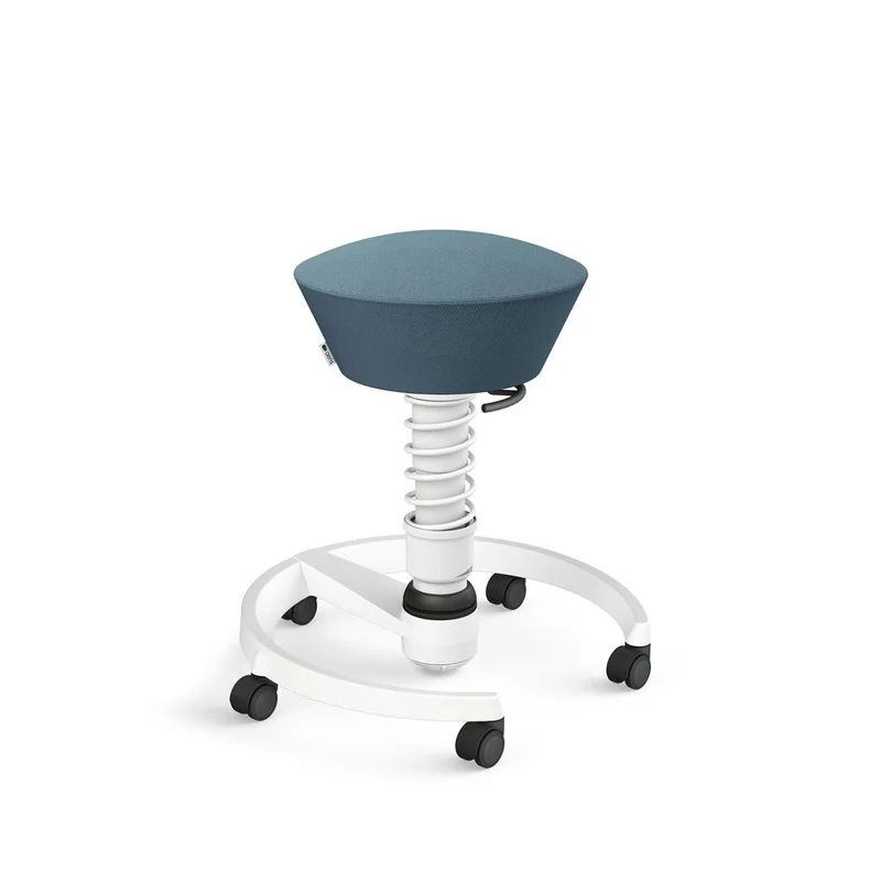 Aeris Swopper mit Rollen | Stoff Wolle Select | Gestell Weiß | Additional Colours