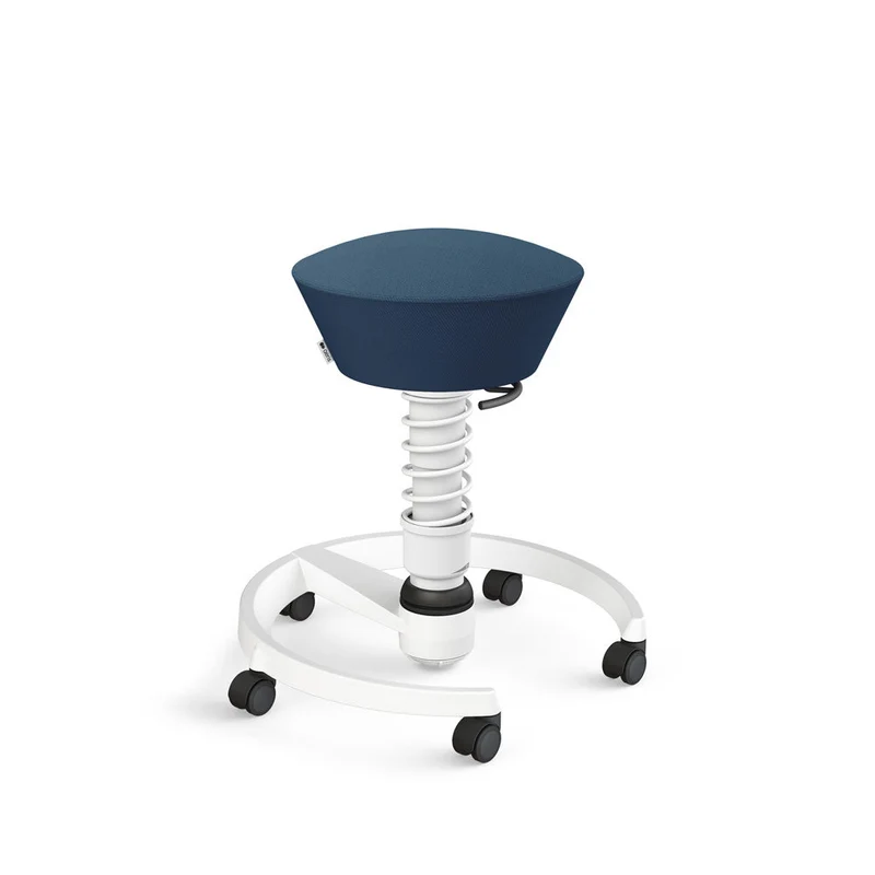 Aeris Swopper mit Rollen | Stoff Wolle Select | Gestell Weiß | Additional Colours