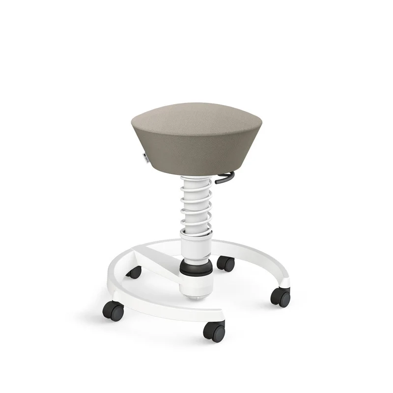 Aeris Swopper mit Rollen | Stoff Wolle Select | Gestell Weiß | Additional Colours