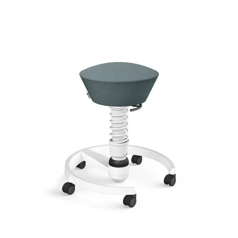 Aeris Swopper mit Rollen | Stoff Wolle Select | Gestell Weiß | Additional Colours