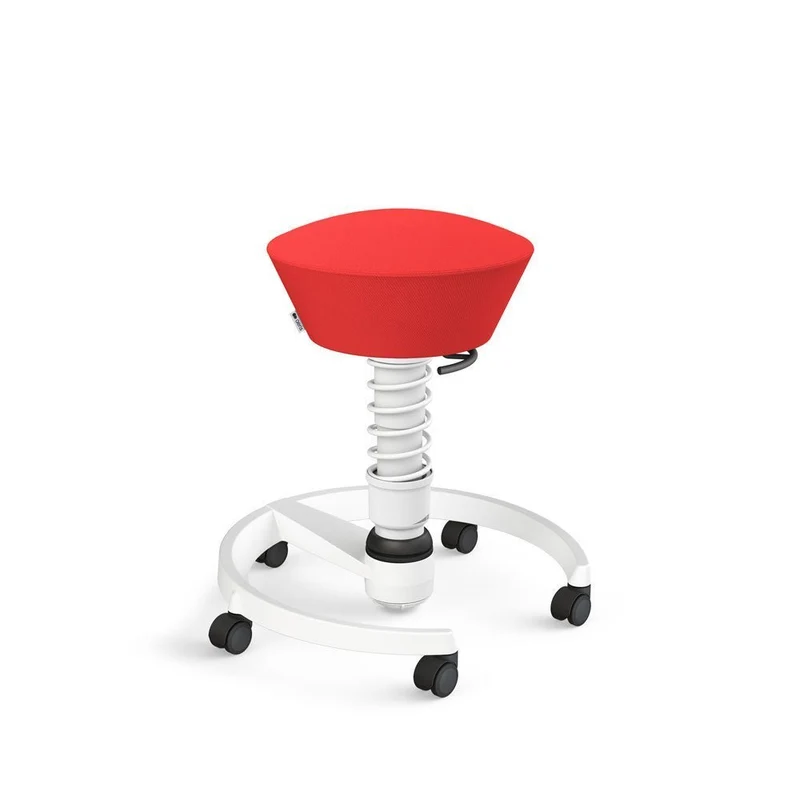 Aeris Swopper mit Rollen | Stoff Wolle Select | Gestell Weiß | Additional Colours