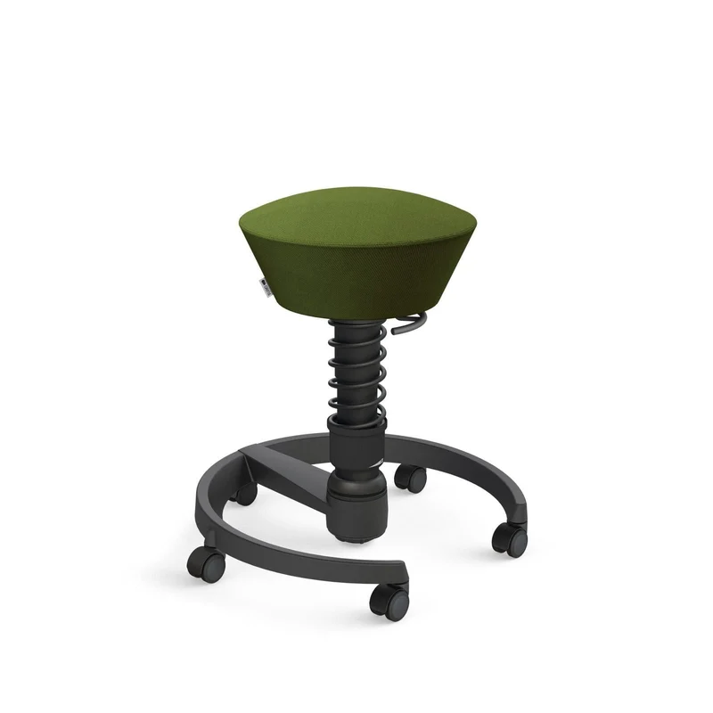 Aeris Swopper mit Rollen | Stoff Wolle Select | Gestell Schwarz | Basic Colours