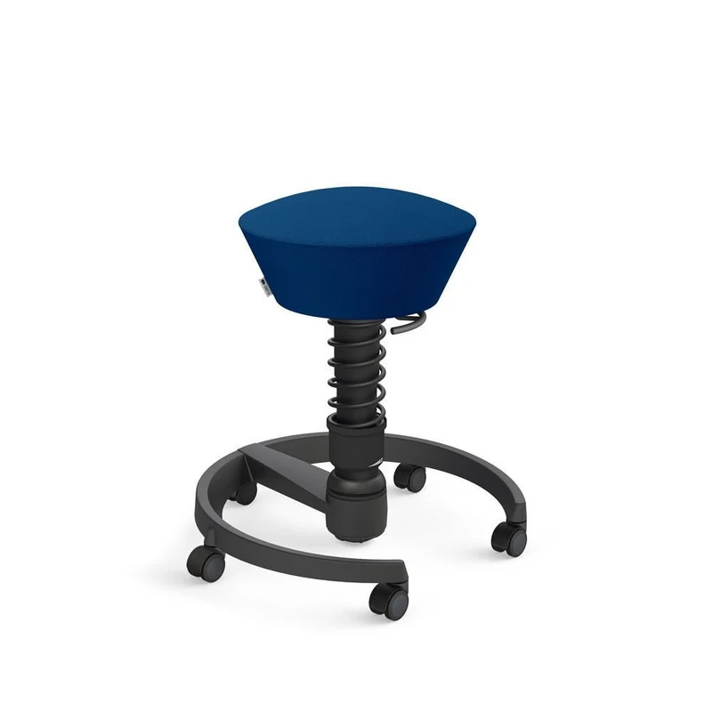 Aeris Swopper mit Rollen | Stoff Wolle Select | Gestell Schwarz | Basic Colours