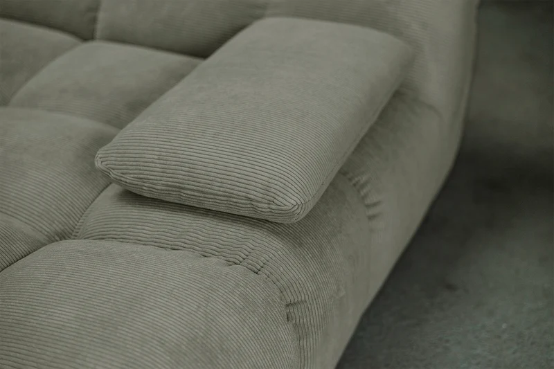 KAWOLA Big Sofa VIVIEN Feincord olivgrün