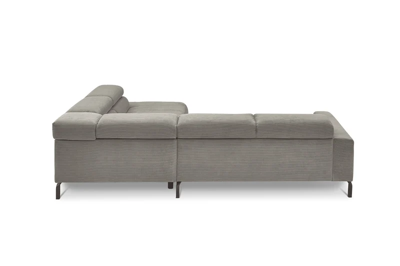 KAWOLA Sofa DELIA Ecksofa Feincord grau