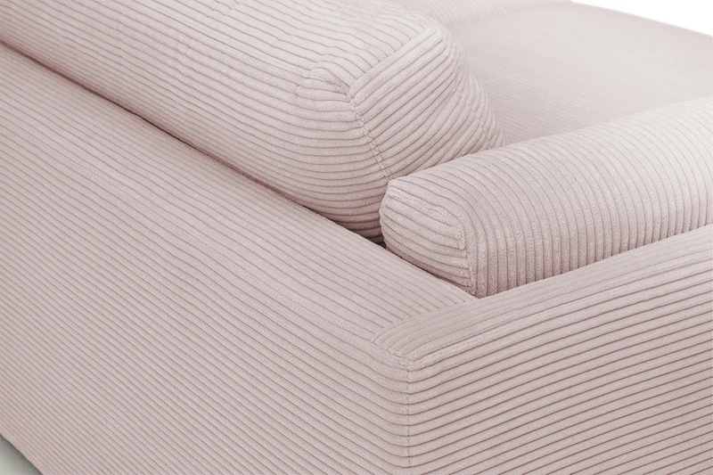 KAWOLA Big Sofa RAINA Cord rosa