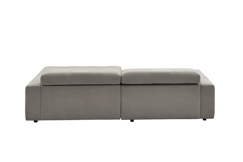 KAWOLA Sofa RENO Ecksofa Feincord grau