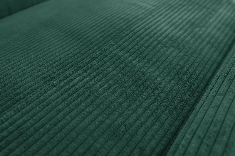 KAWOLA Sofa LAISKA Ecksofa Cord smaragd