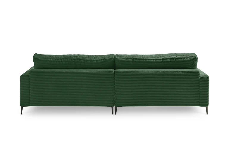 KAWOLA Ecksofa CARA Sofa Cord smaragd
