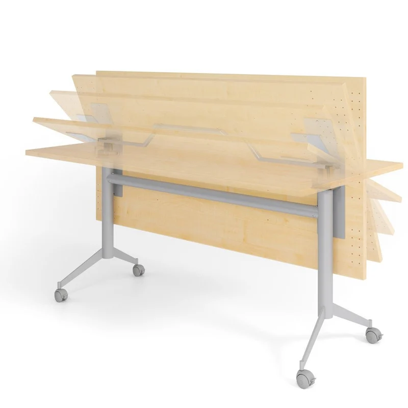 YOS Schreibtisch Pure klappbar - Klapptisch auf Rollen - 180 x 80 cm