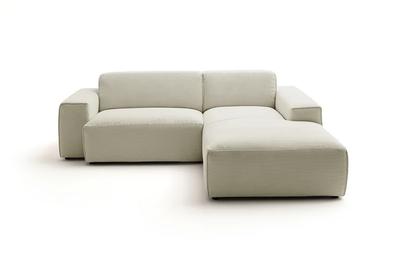 KAWOLA Sofa RANI Ecksofa Feincord beige