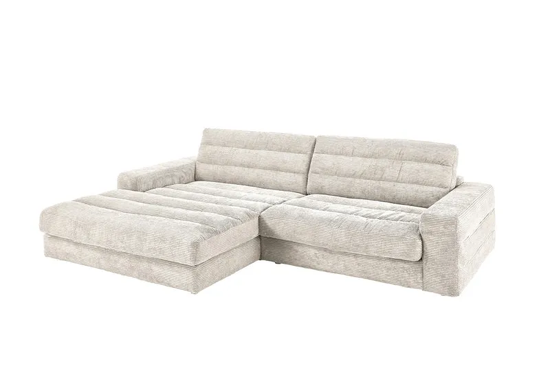 KAWOLA Sofa LANA Ecksofa Cord cremeweiß