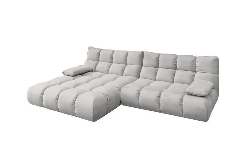 KAWOLA Sofa VIVIEN Ecksofa Velvet silber