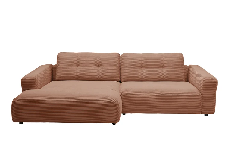 KAWOLA Sofa MIKA Ecksofa Cord rost