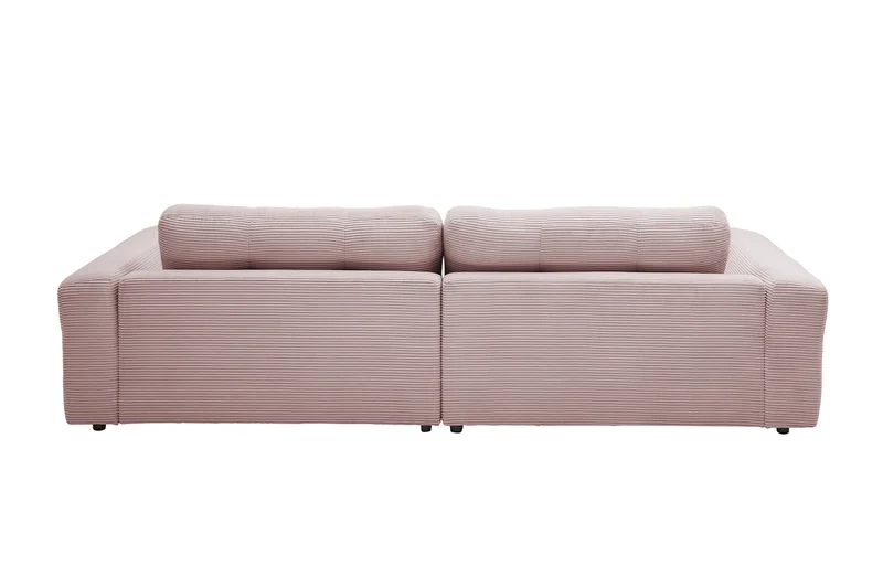 KAWOLA Sofa MIKA Ecksofa Cord rosa