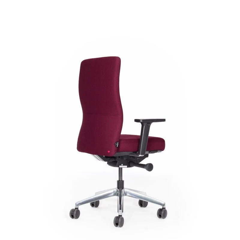 Ergonomischer Bürostuhl - lento Agilis AG10 Dunkelrot - inkl. Armlehnen & Alu Fußkreuz