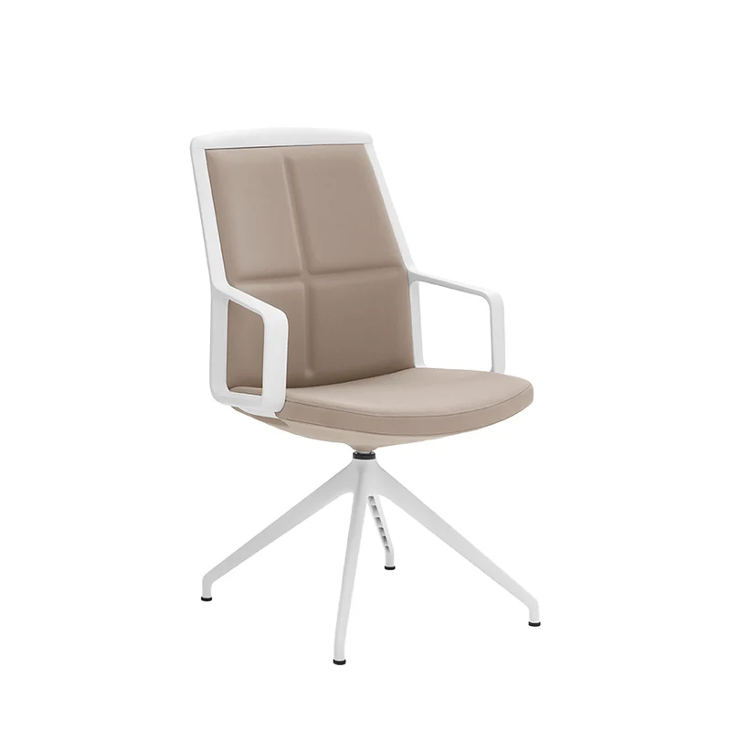 Padded Meeting Chair ADELE 4-Spoke Base by Viganò