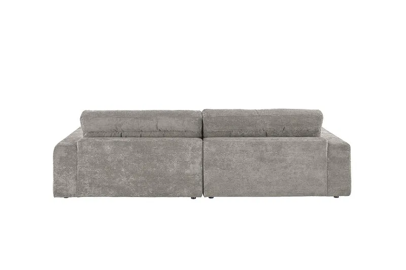 KAWOLA Sofa LANA Ecksofa Cord steingrau