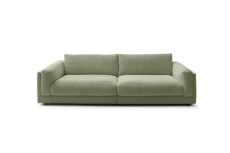 KAWOLA Big Sofa RAINA Cord olivgrün