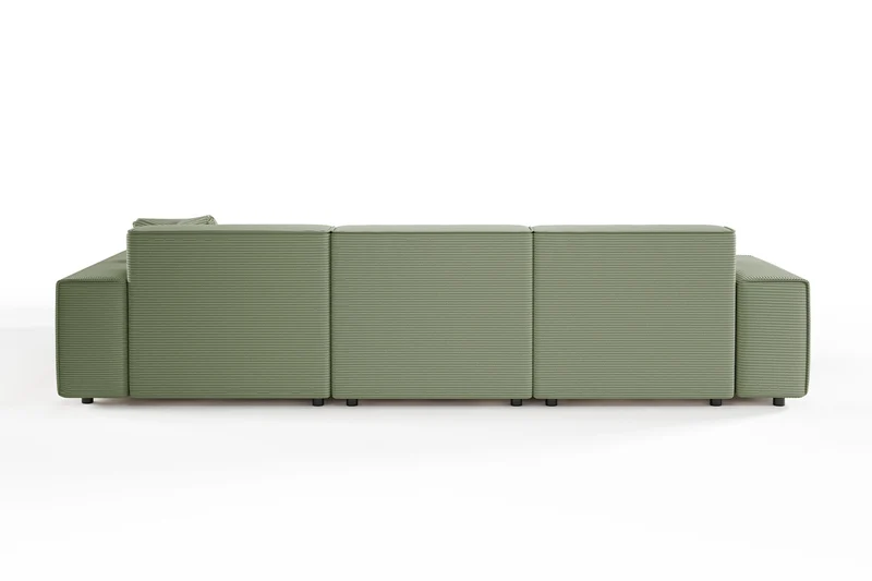 KAWOLA Sofa RANI Ecksofa Cord olivgrün