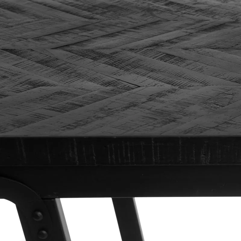 THE HERRINGBONE Stehtisch - Schwarz - 140 cm