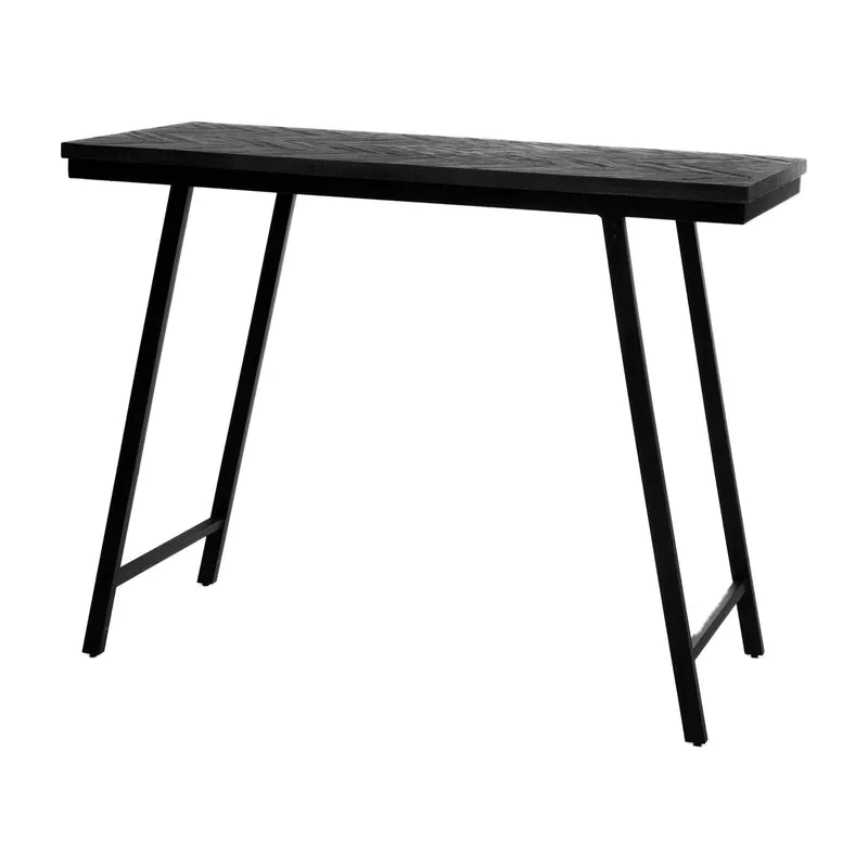 THE HERRINGBONE Stehtisch - Schwarz - 140 cm