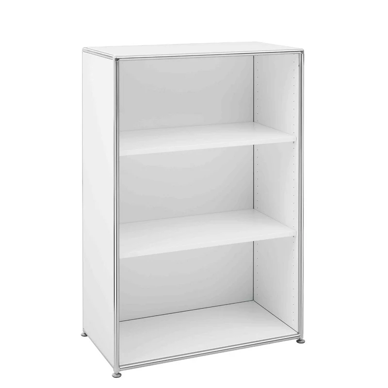 BOSSE SOLUTIONS Regal | Weiß Chrom | 3 Ordnerhöhen x 80cm Breite
