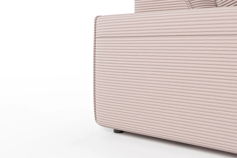 KAWOLA Sofa RANI Ecksofa Cord rosa